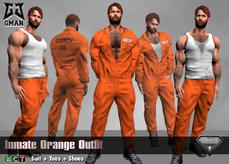 Second Life Marketplace - [GMan] ES - Inmate Orange Outfit